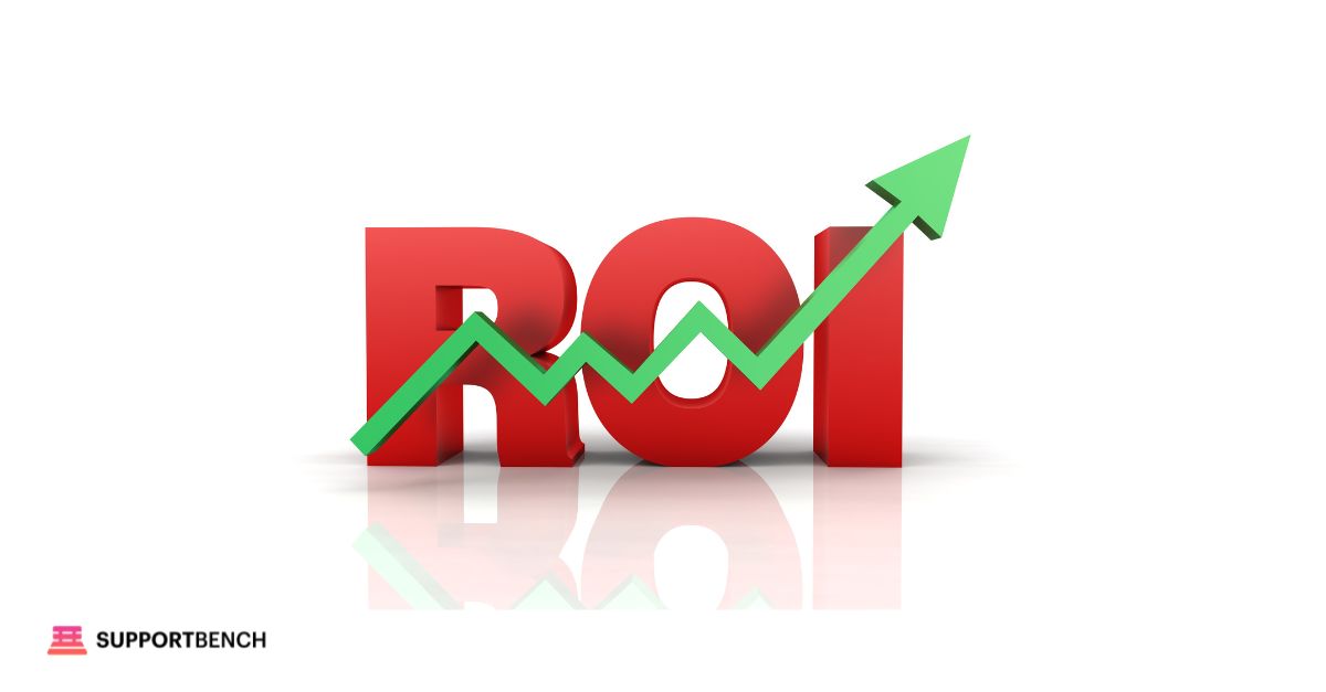 Breakdown of direct and indirect costs used in calculating helpdesk ROI