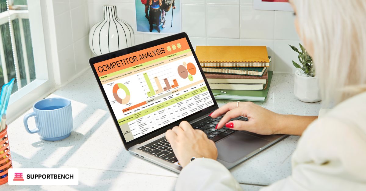 An MSP owner looking at a side-by-side performance comparison on a large display