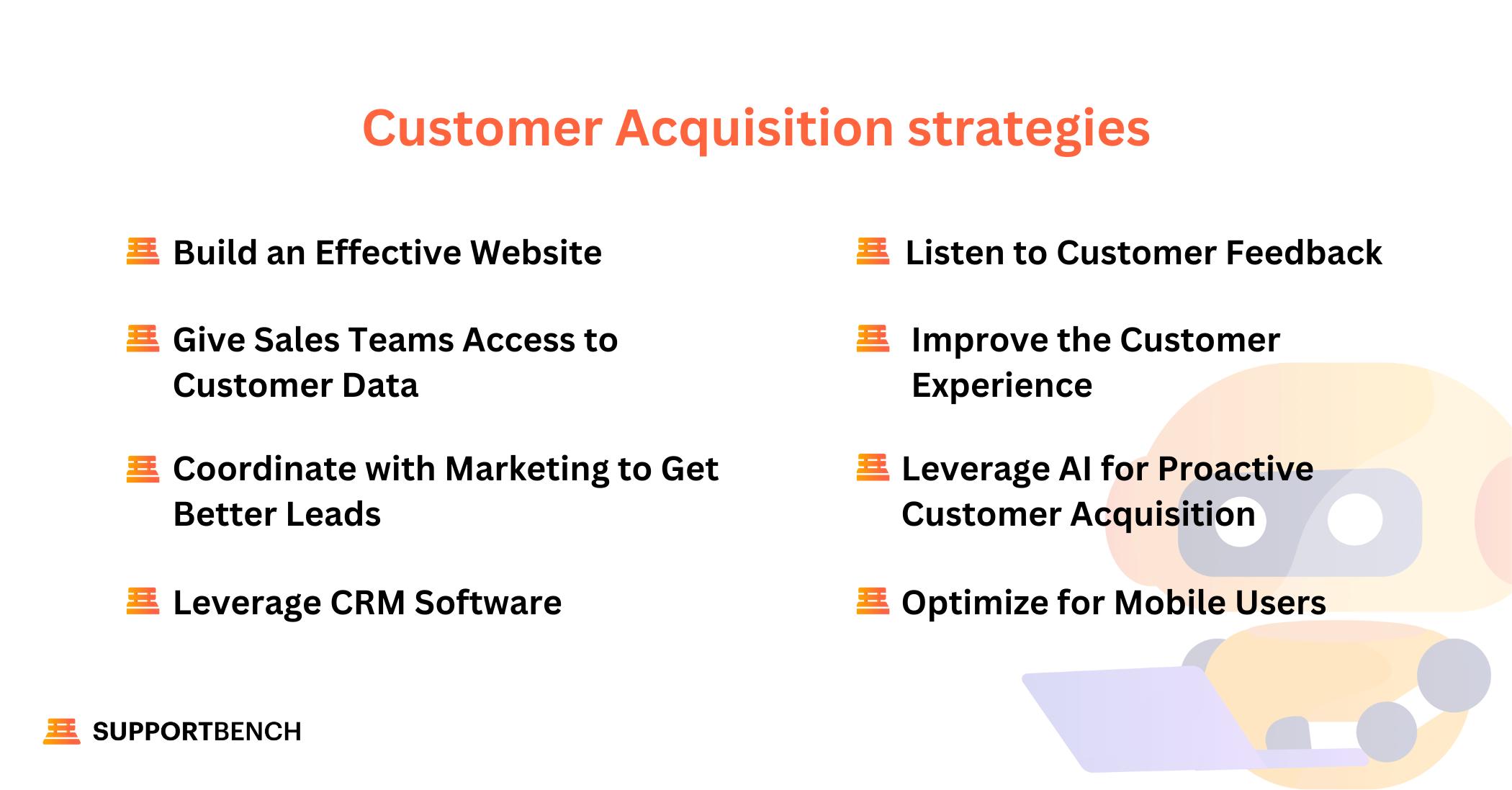 Customer Acquisition strategies