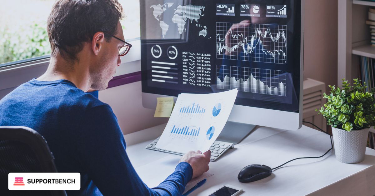 How helpdesk software helps track and improve customer service metrics, such as response time and CSAT.