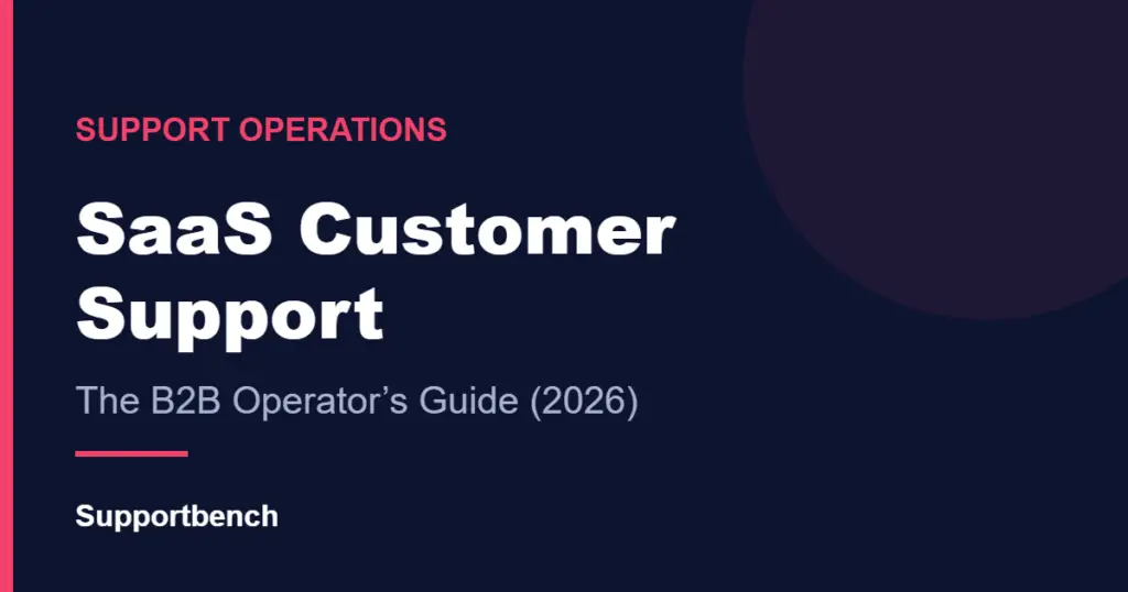 SaaS customer support — the B2B operator guide (2026)